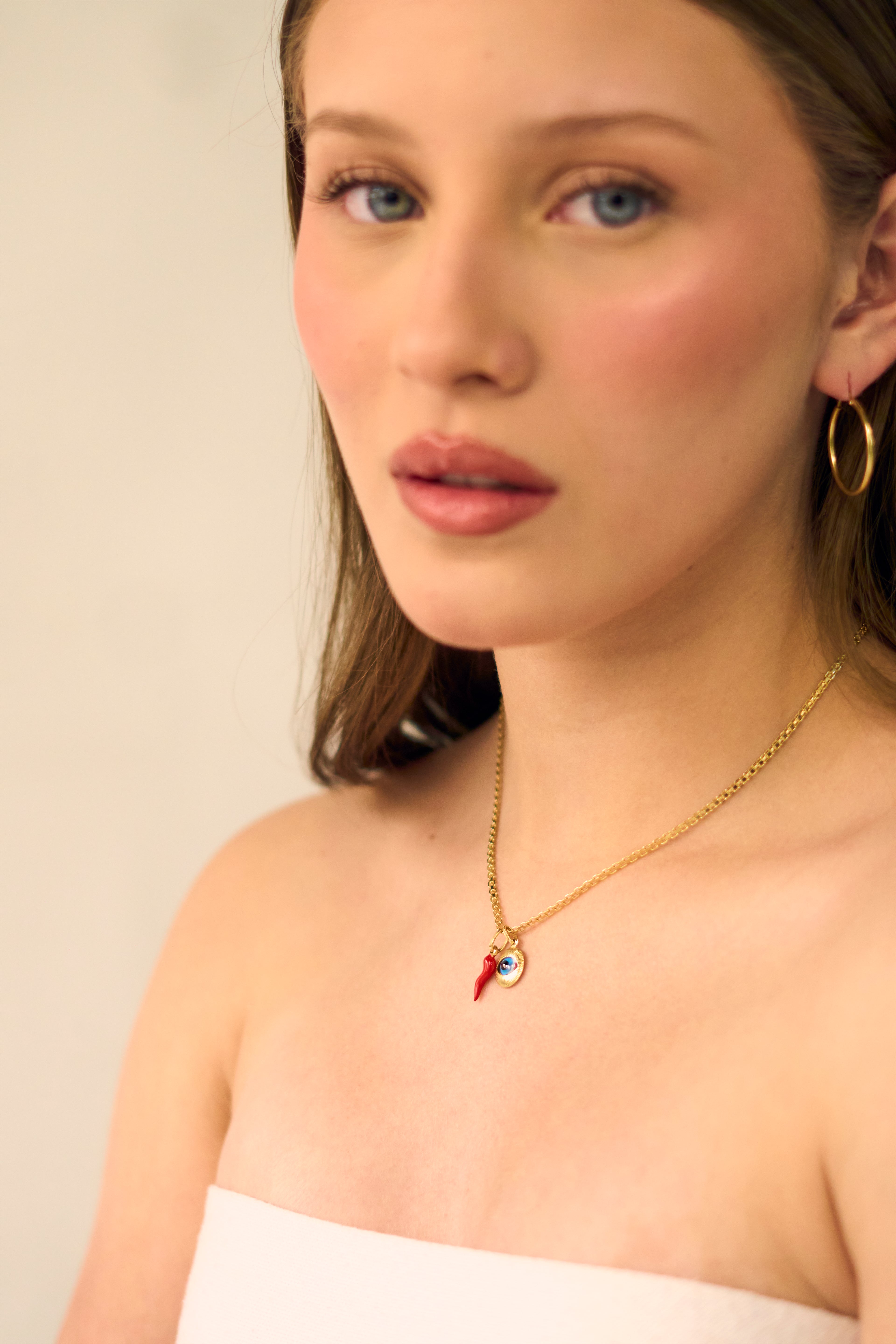 Collar Centinela (Ojo turco + Cornicello)